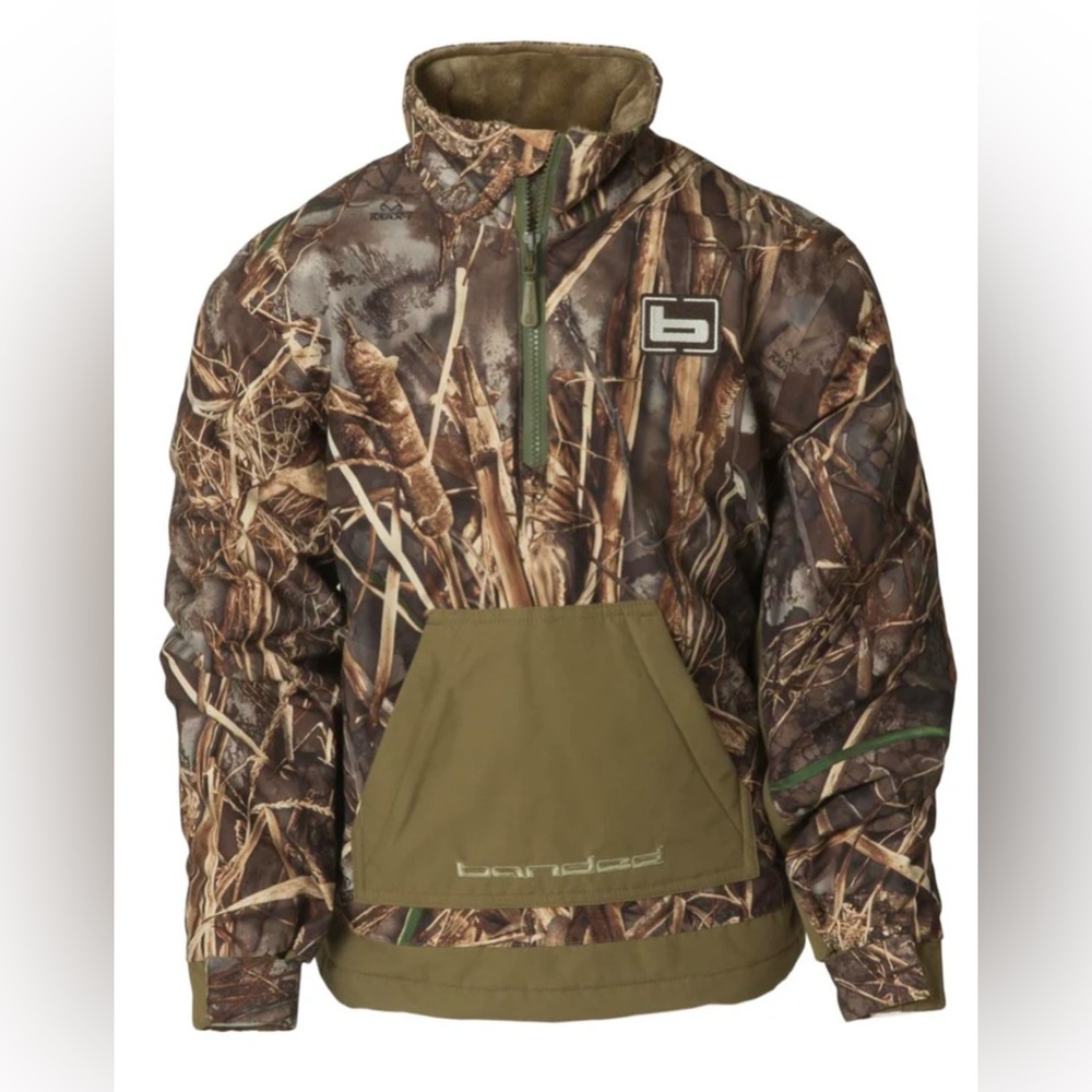 Banded Youth Camo Pullover, Size Medium